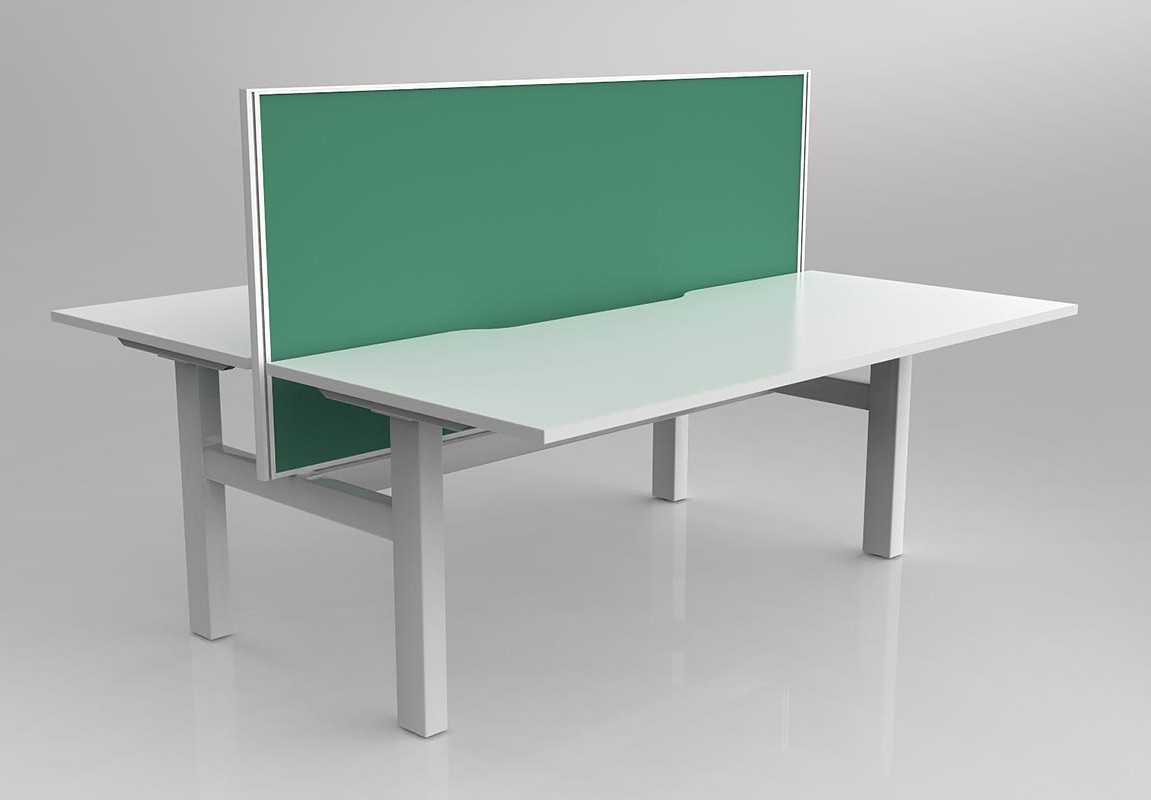 Agile Fixed Height Desk Double Side with Studio 50 Screen